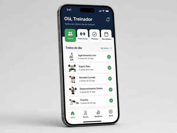 Exemplo: Personal trainer e estúdios